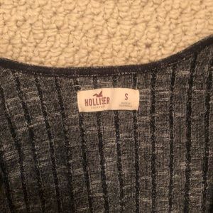 Hollister crop v neck wrap shirt